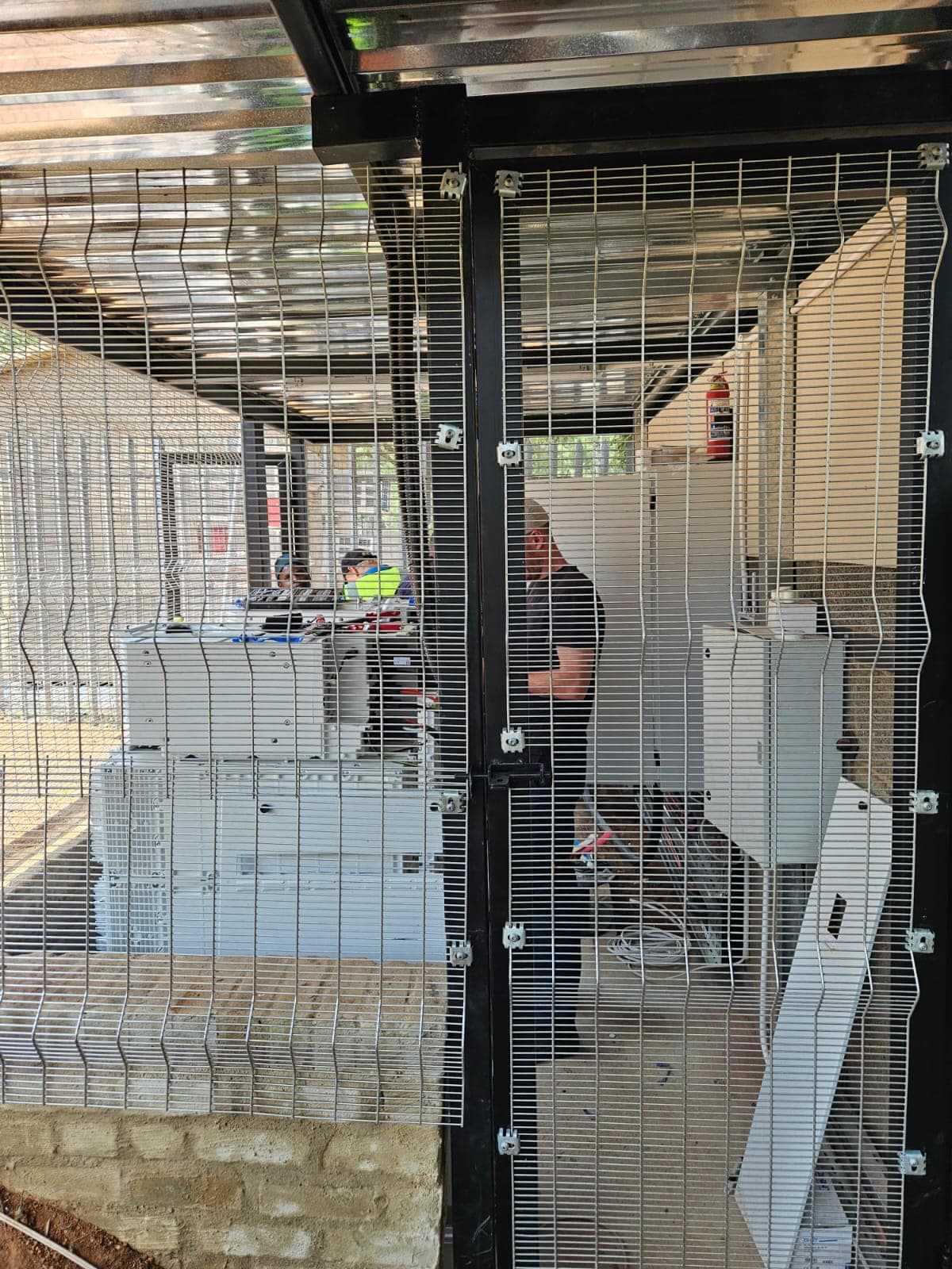 Substation cage, black frame